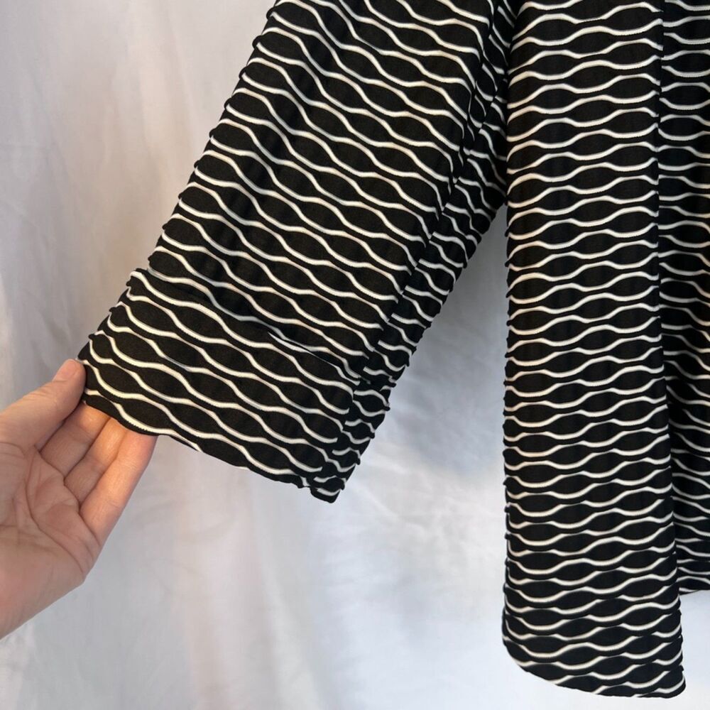 Jones‎ Studio Textured Geometric Pattern Open Fro… - image 6